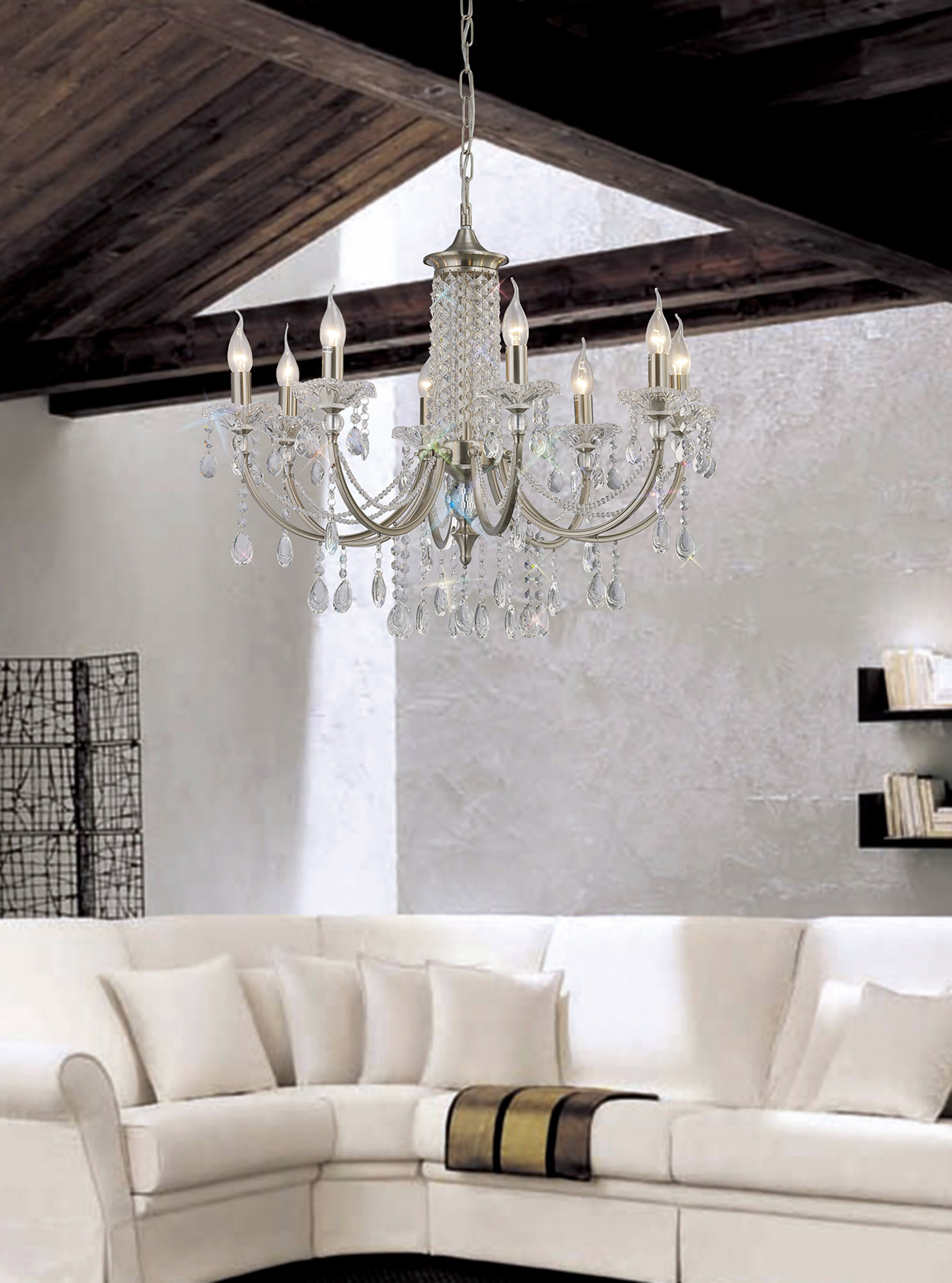 Leana Crystal Ceiling Lights Diyas Multi Arm Crystal Fittings Leana Crystal Ceiling Lights Diyas Multi Arm Crystal Fittings